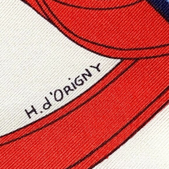 VINTAGE HERMES Experion D'Or Silk Scarf - Picture 7 of 10